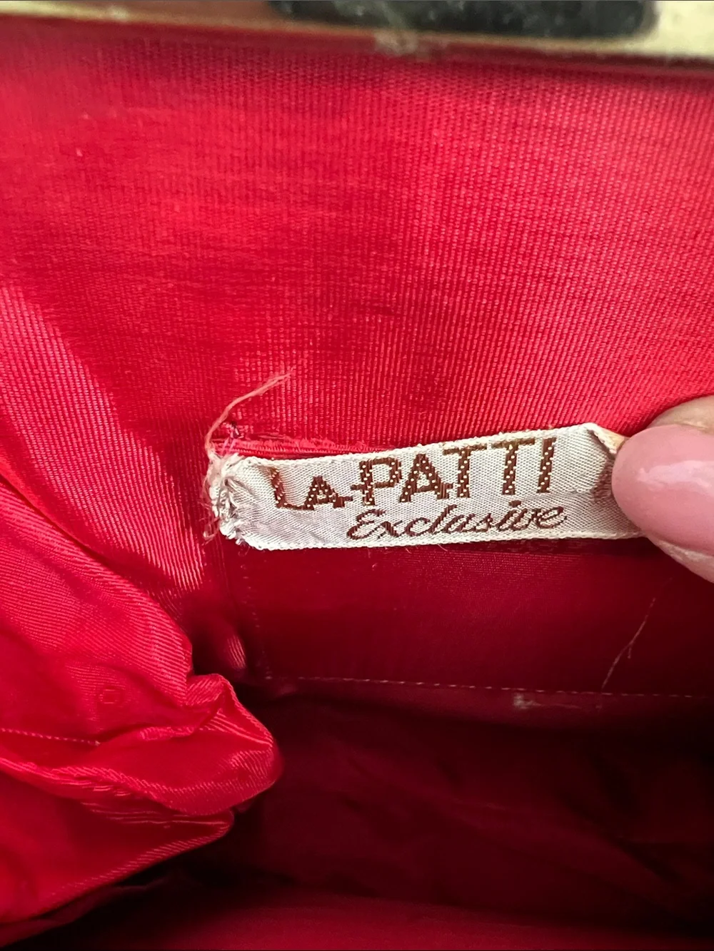 1950s Vintage Red Leather Top-Handle Bag